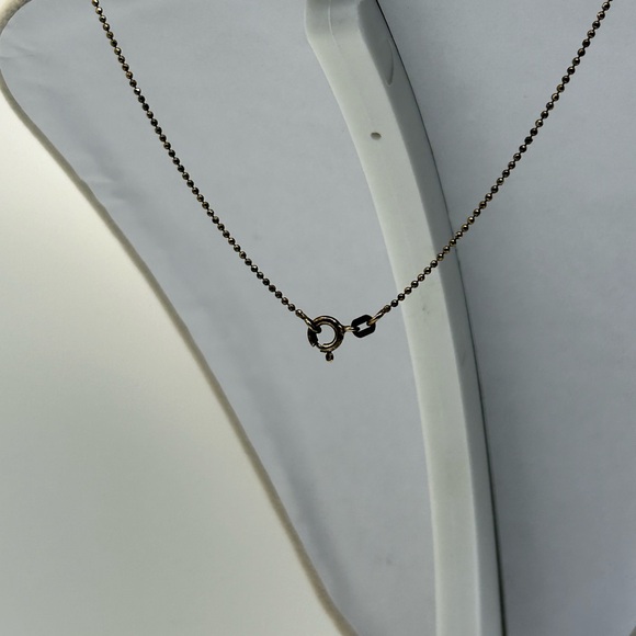 925 Silver Bronze Webbed Necklace Stamped JJT Italy Tiny Beaded Design - Picture 4 of 12